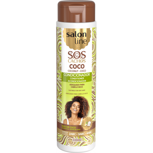 SOS Cachos Condicionador Coco Tratamento Profundo Salon Line 300ml